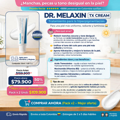 DR MELAXIN TX CREAM + OBSEQUIO